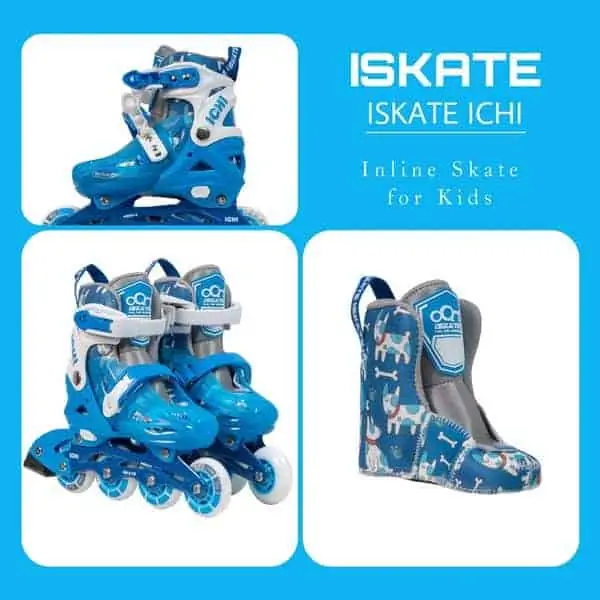 Giày patin iSkate ICHI màu xanh