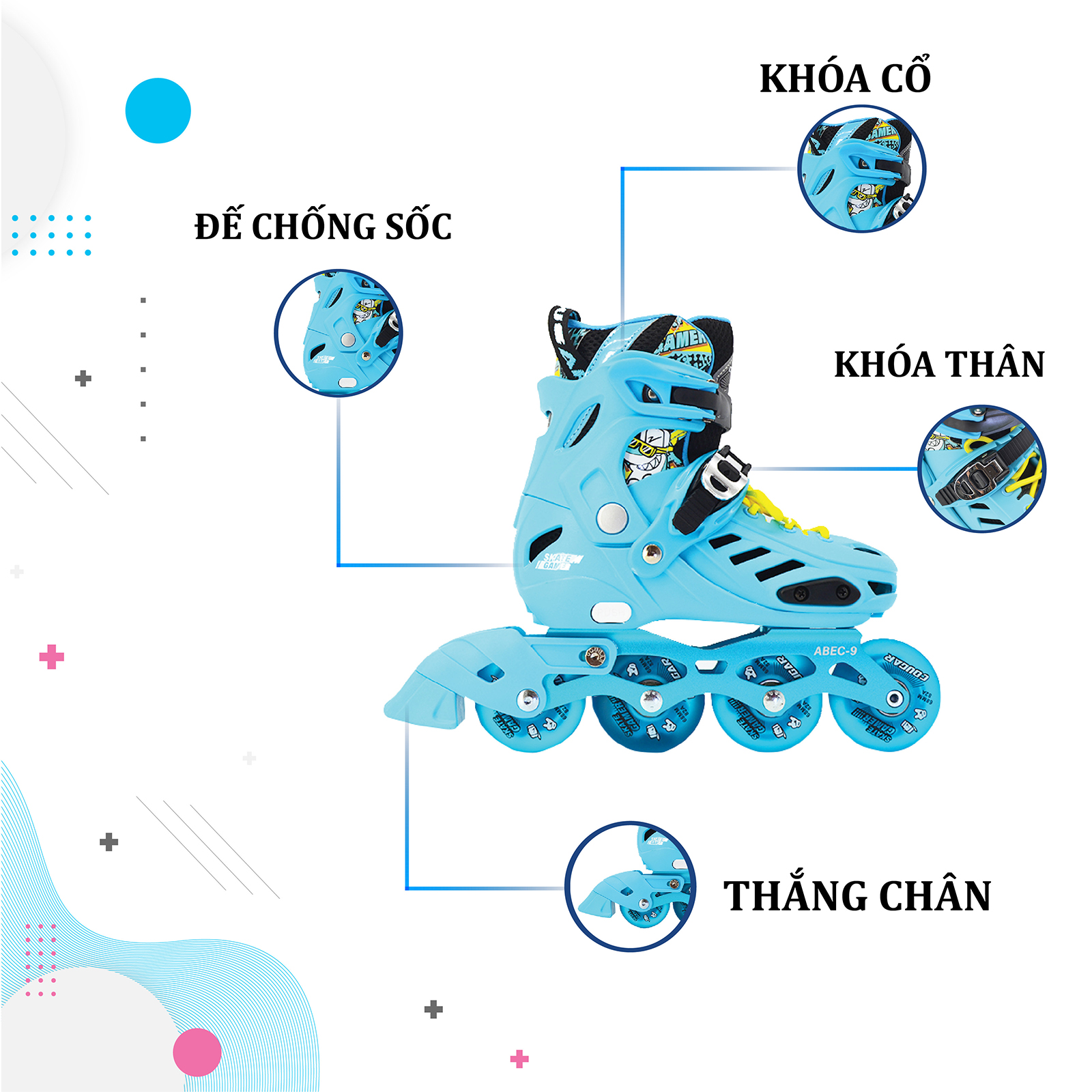 Giày Patin Trẻ Em Cougar MZS 313