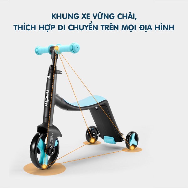 Xe Trượt Scooter Trẻ Em 3in1